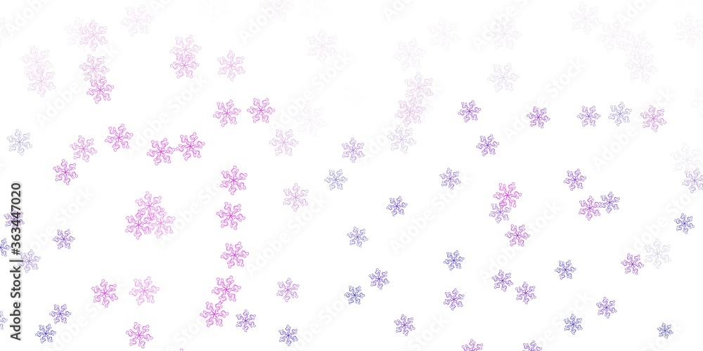 Light purple, pink vector doodle template with flowers. Light purple, pink vector doodle template with flowers.
