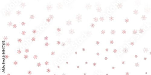 Light pink, red vector natural backdrop with flowers.