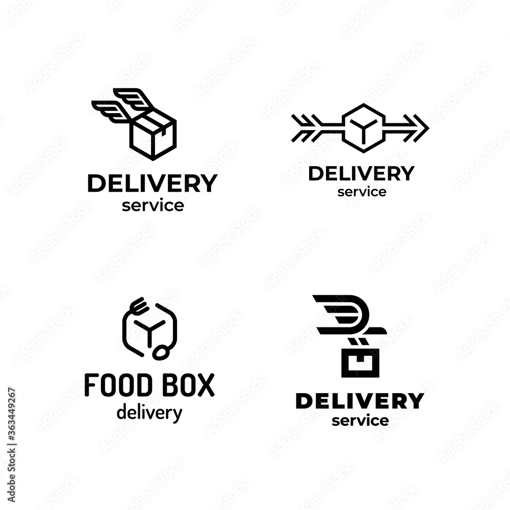 Vector Delivery Logo Design Set Vector Delivery Logo Design Set