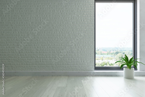 Room Wall with Window 3D Il...