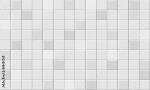 White and grey tile wall or floor for bathroom  toilet  kitchen or swimming pool. Square mosaic surface  ceramic tiled grid pattern