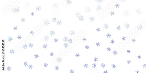 Light blue vector natural layout with flowers.