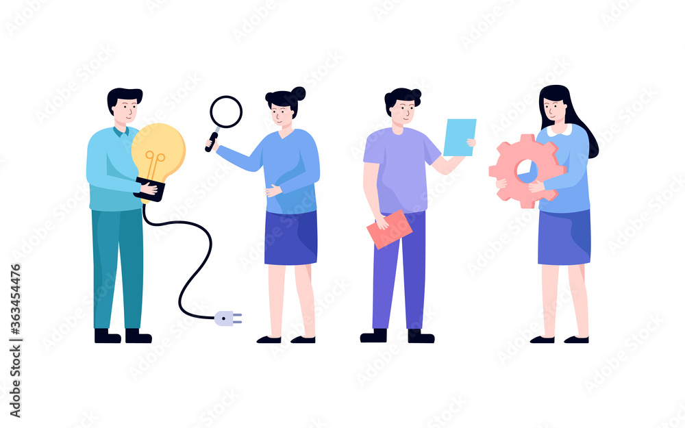 team collaborate to solving problem, people develop a business strategy. men and women looking for idea, business teamwork concept. team collaborate to solving problem, people develop a business strategy. men and women looking for idea, business teamwork concept.