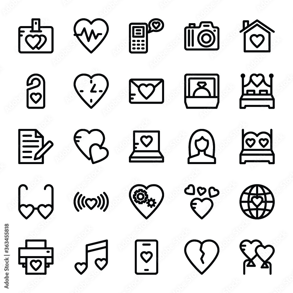 Love, Wedding, Valentine Vector Icons 1 Love, Wedding, Valentine Vector Icons 1