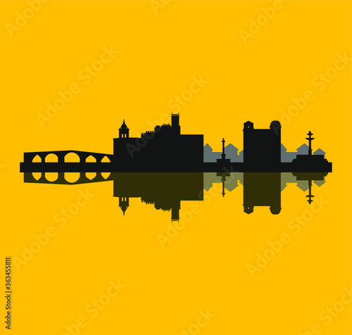 orense city skyline in spain