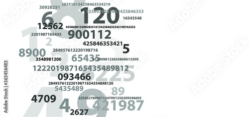 background with numbers in rhythmic dimensions.	