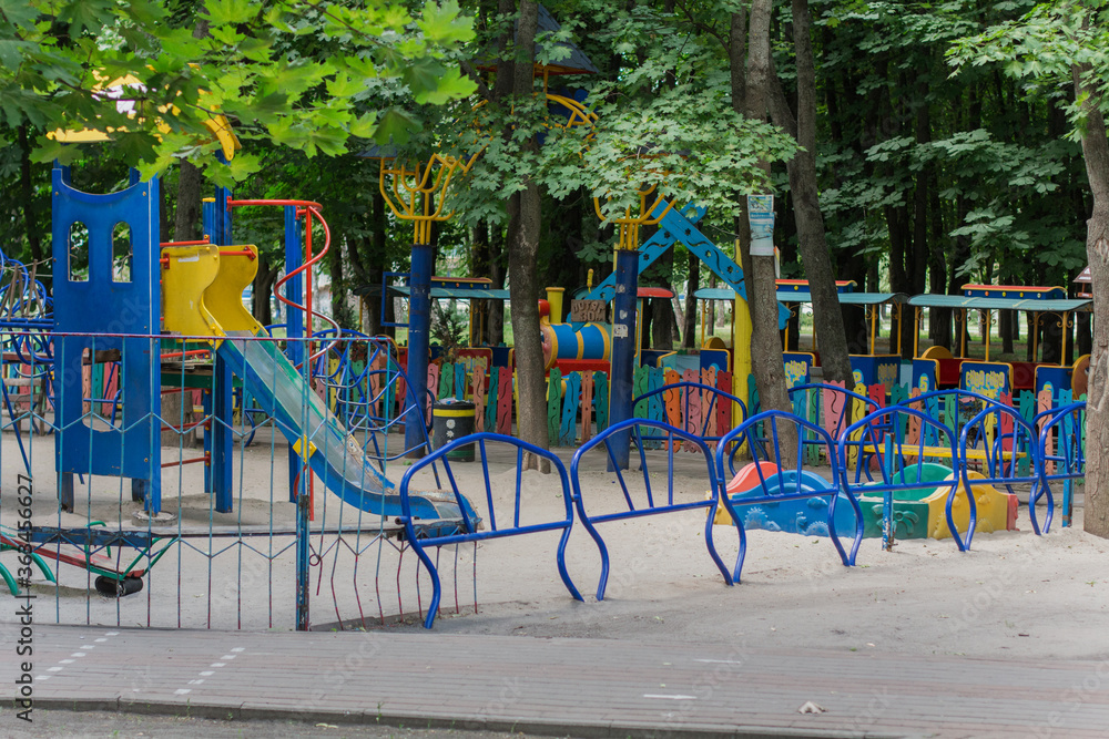 playground in the summer park