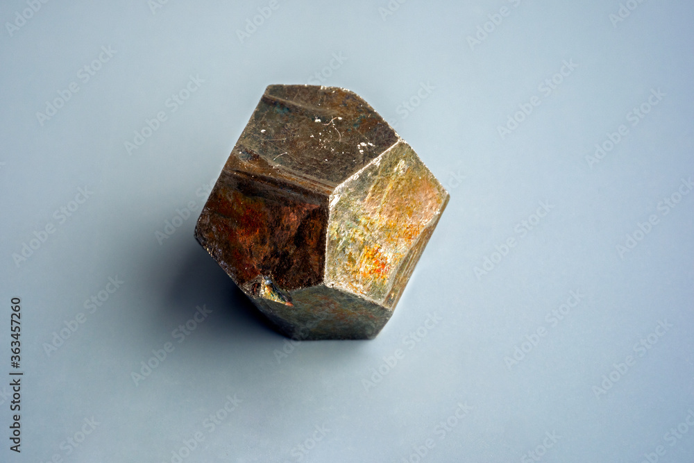 View of the cubic pyrite. The mineral pyrite or iron pyrite, also known as fool's gold, is an iron sulfide with the chemical formula FeS2. Pyrite is considered the most common of the sulfide minerals. View of the cubic pyrite. The mineral pyrite or iron pyrite, also known as fool's gold, is an iron sulfide with the chemical formula FeS2. Pyrite is considered the most common of the sulfide minerals.