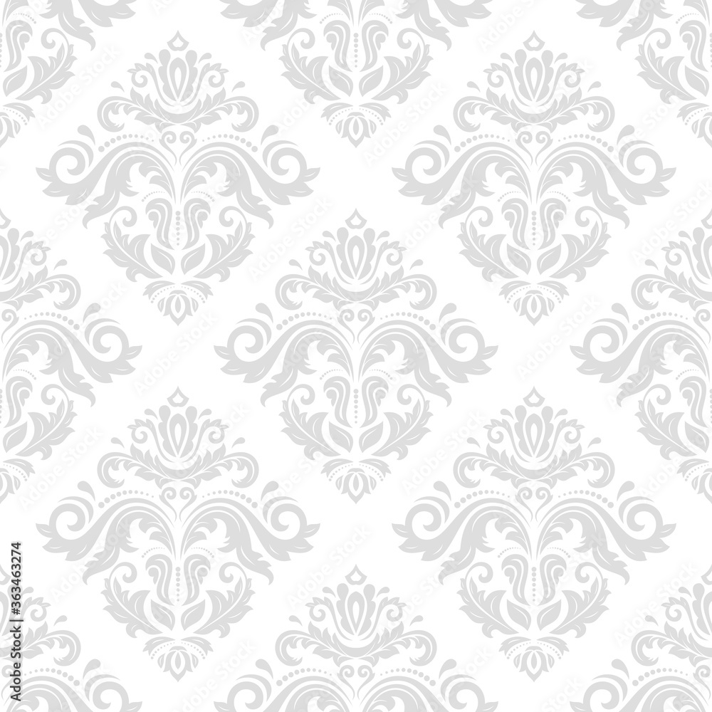 Classic seamless vector pattern. Damask orient light ornament. Classic vintage background. Orient ornament for fabric, wallpaper and packaging