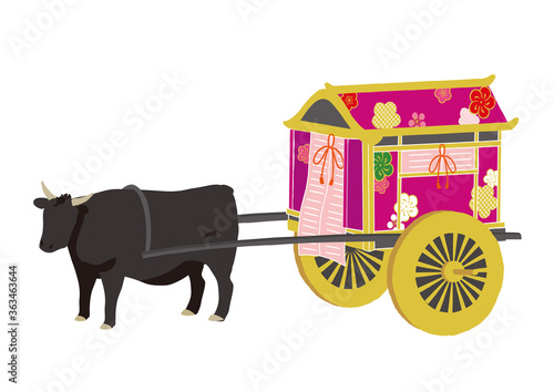 牛車　イラスト