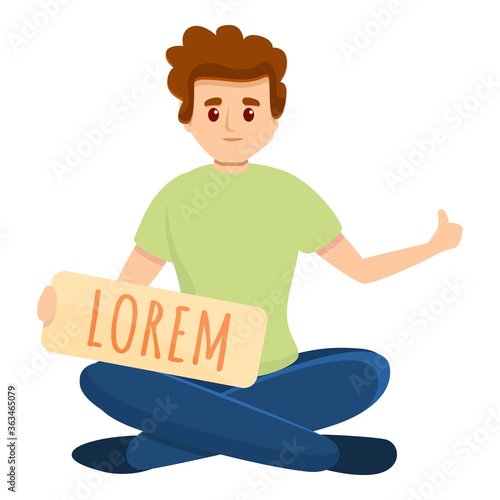 Hitchhiking budget icon. Cartoon of hitchhiking budget vector icon for web design isolated on white background