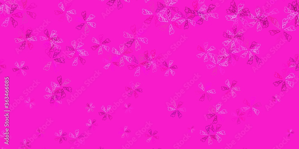 Light pink vector abstract artwork with leaves. Light pink vector abstract artwork with leaves.