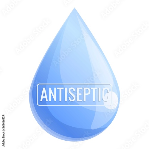 Antiseptic drop icon. Cartoon of antiseptic drop vector icon for web design isolated on white background