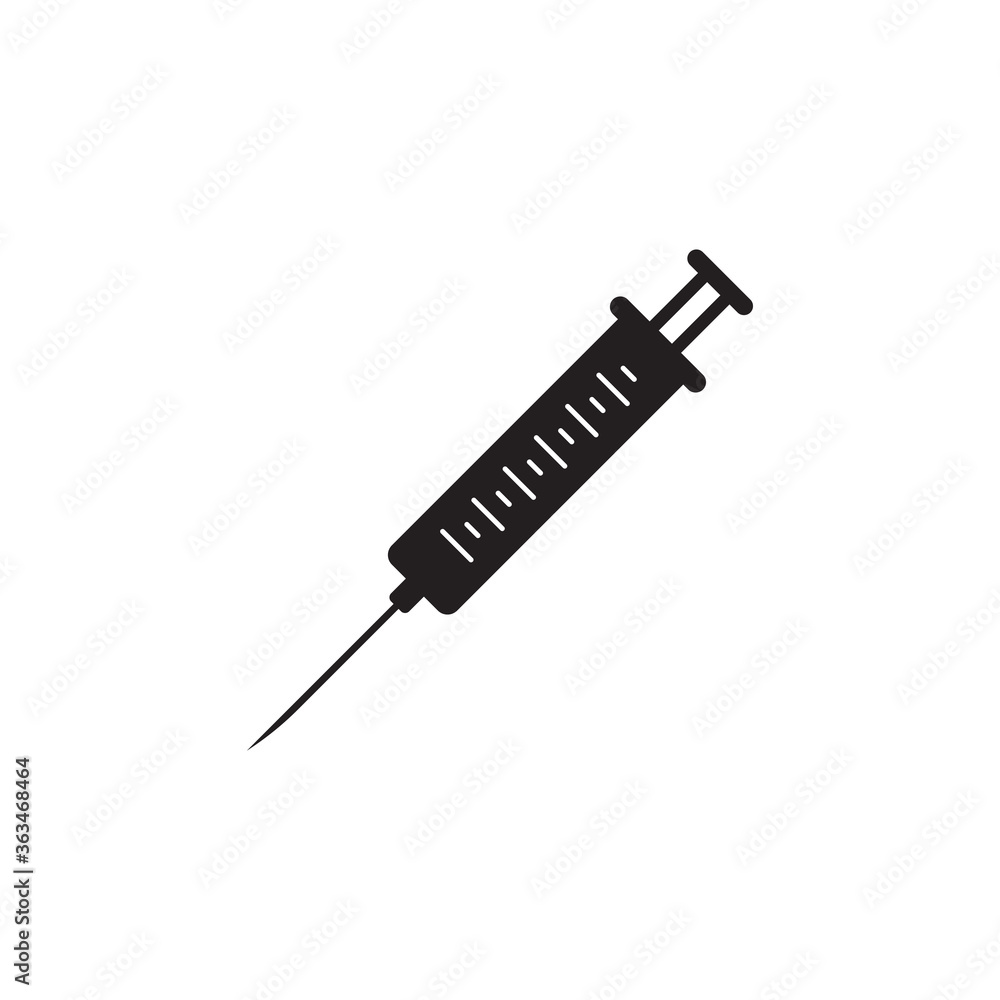 Syringe injection icon vector template