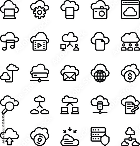 Cloud Computing Vector Icons 1