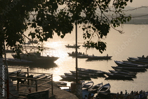 sunset on the river