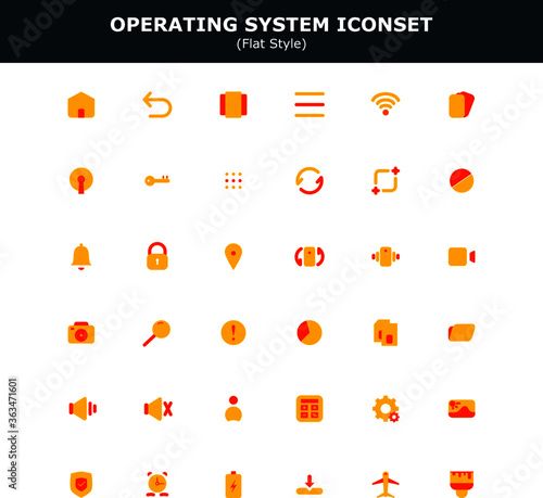 Flat iconset Operting system for android and ios