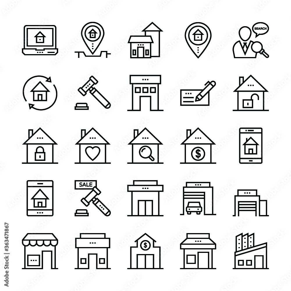 Real Estate Vector Icons 2 Real Estate Vector Icons 2