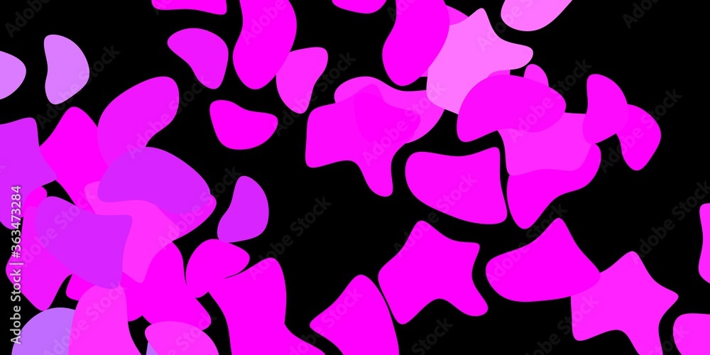 Dark purple, pink vector pattern with abstract shapes. Dark purple, pink vector pattern with abstract shapes.