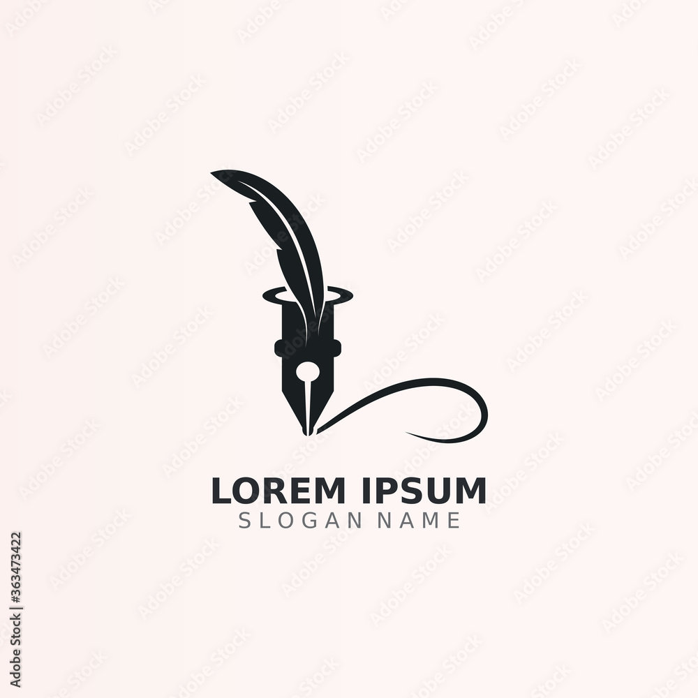 Fototapeta premium Pen logo inspiration creative concept template unique vector design