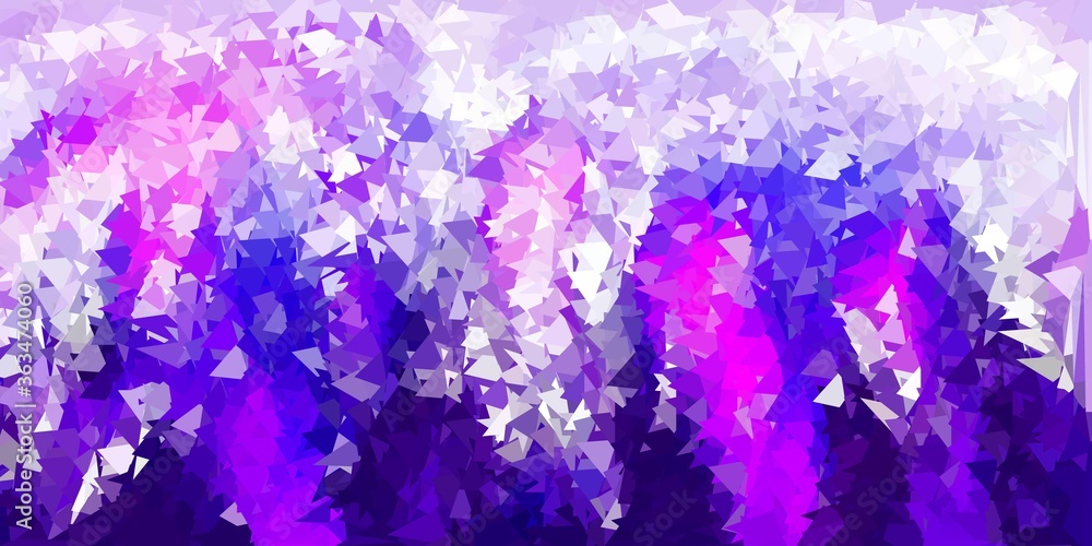 Dark purple vector abstract triangle texture.