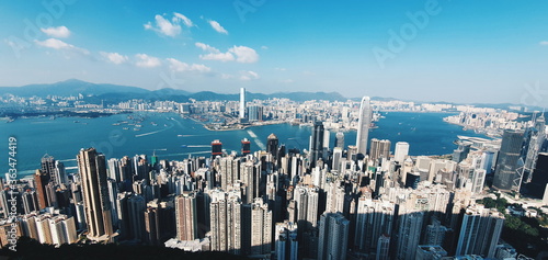 Photography panoramic view of the city