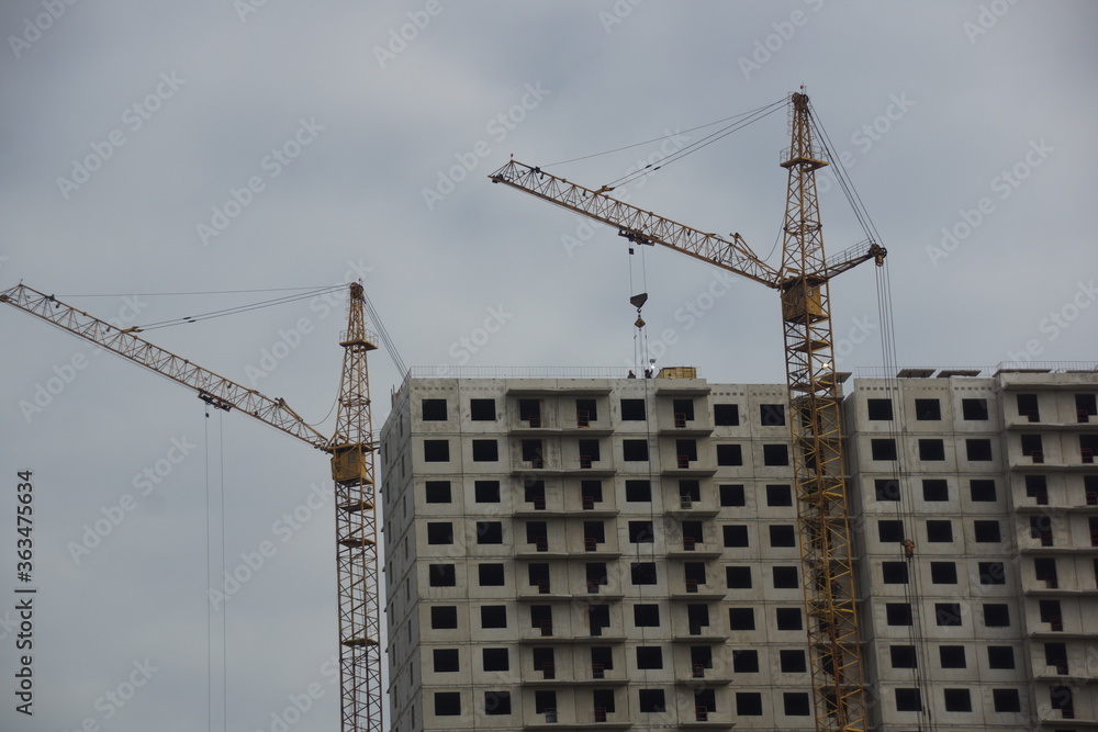 construction site with crane construction site with crane