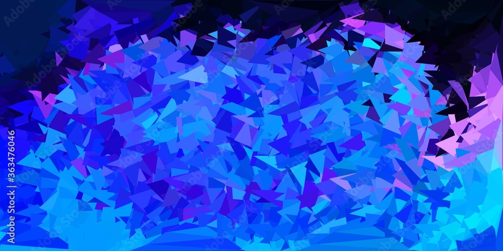 Dark pink, blue vector gradient polygon design. Dark pink, blue vector gradient polygon design.