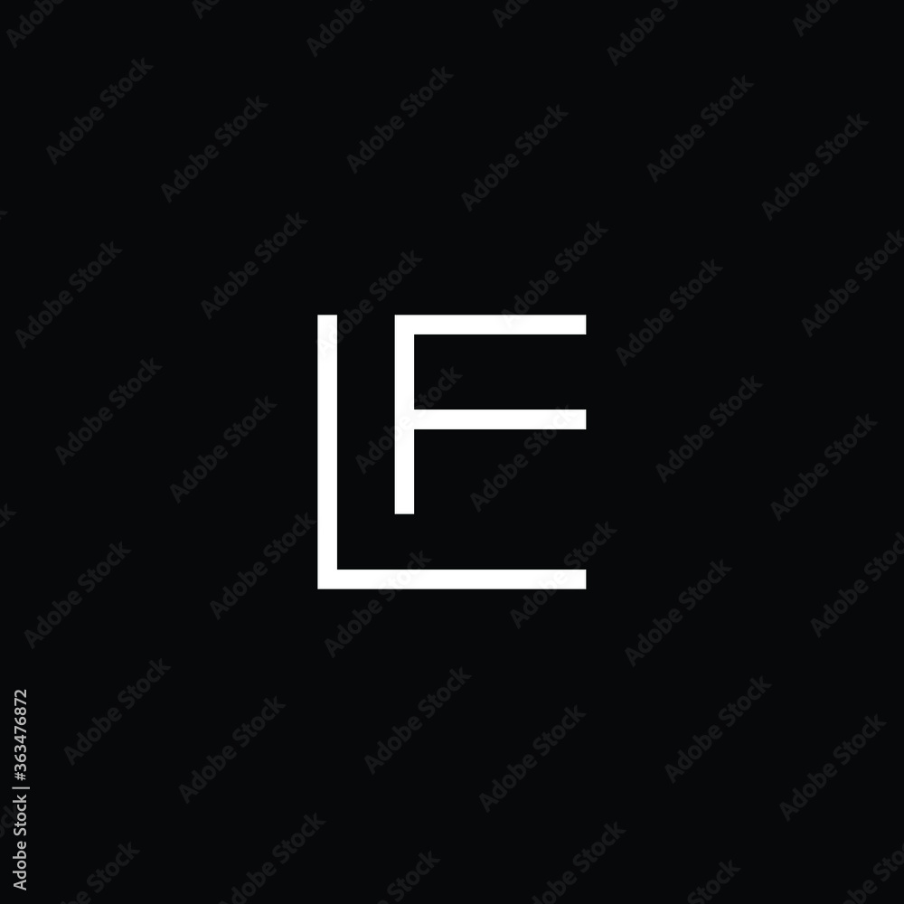 Minimal elegant monogram art logo. Outstanding professional trendy awesome artistic LF FL initial based Alphabet icon logo. Premium Business logo white color on black background Minimal elegant monogram art logo. Outstanding professional trendy awesome artistic LF FL initial based Alphabet icon logo. Premium Business logo white color on black background