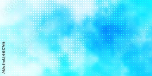 Light BLUE vector texture with disks. Colorful illustration with gradient dots in nature style. Pattern for business ads.