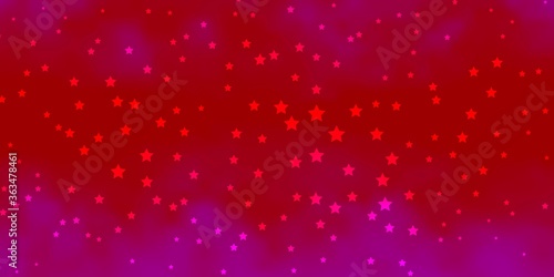 Dark Purple, Pink vector texture with beautiful stars. Decorative illustration with stars on abstract template. Theme for cell phones.