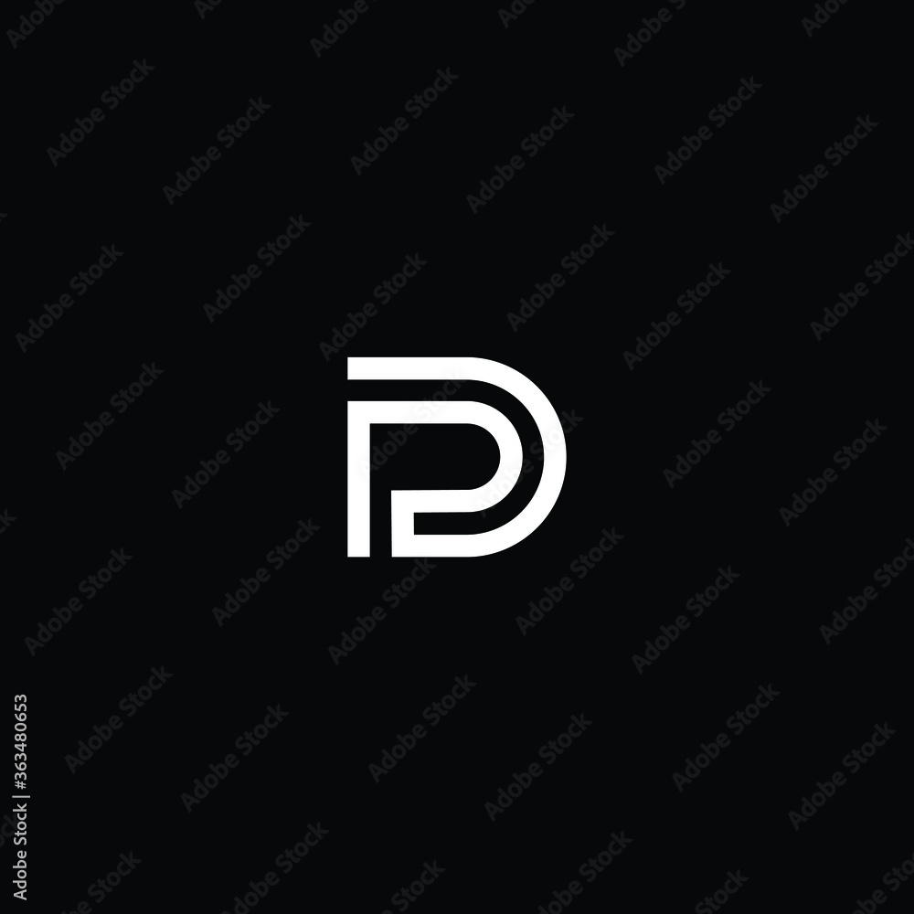 Minimal elegant monogram art logo. Outstanding professional trendy awesome artistic P PD DP initial based Alphabet icon logo. Premium Business logo white color on black background Minimal elegant monogram art logo. Outstanding professional trendy awesome artistic P PD DP initial based Alphabet icon logo. Premium Business logo white color on black background