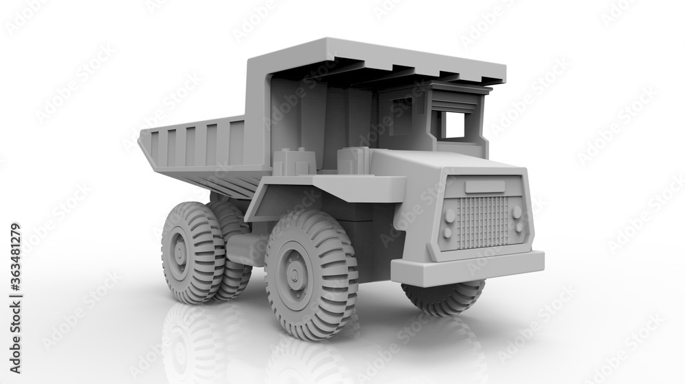 Off Road Dump Truck - 3D rendering