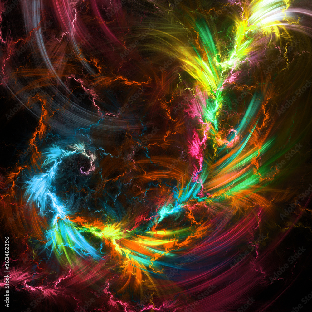 colorful abstract  waves space background