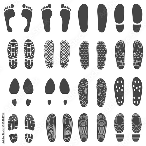 Footprints human silhouette