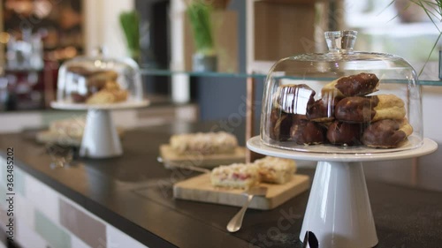 sweet french baked goods served at a restaurant’s buffet 