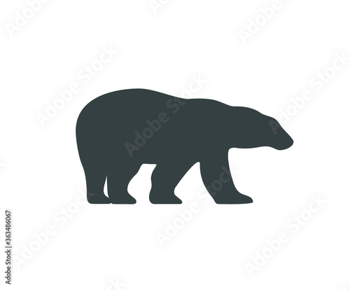 Polar bear icon.  Bear silhouette. bear icon. 
