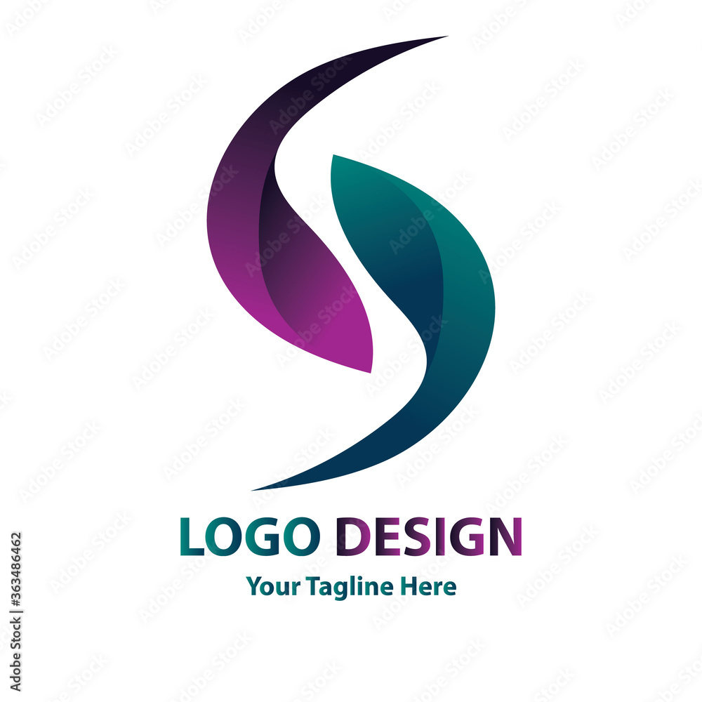 Obraz premium Vector logo abstract design in eps 10. Simple template and ready to use