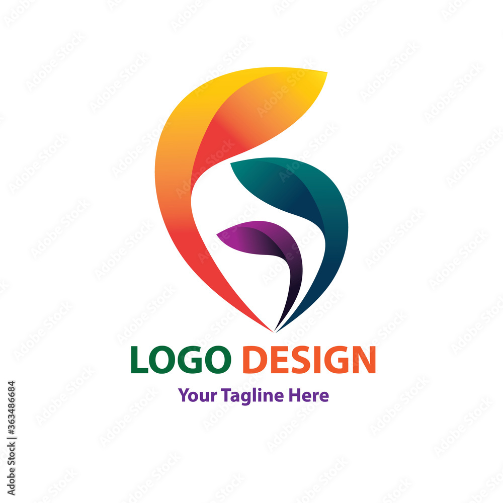 Vector logo leaf design in eps 10. Simple template and ready to use Vector logo leaf design in eps 10. Simple template and ready to use