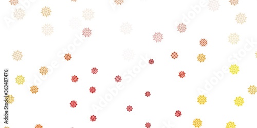 Light brown vector layout with beautiful snowflakes.