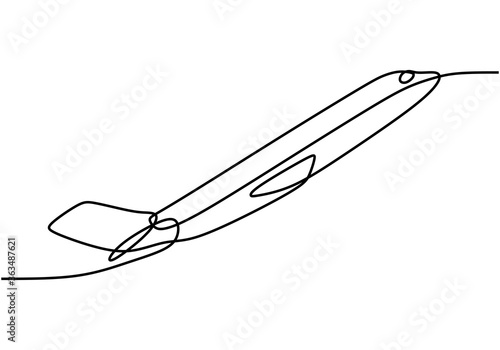 Airplane continuous one lin...