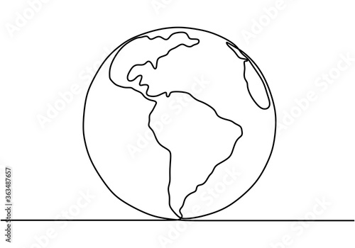 continuous one line earth d...