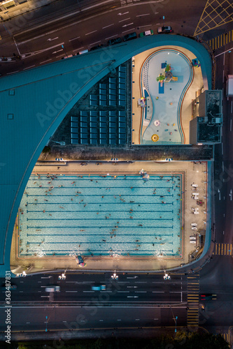 Aerial View of the Kennedy Town Swimming Pool photo