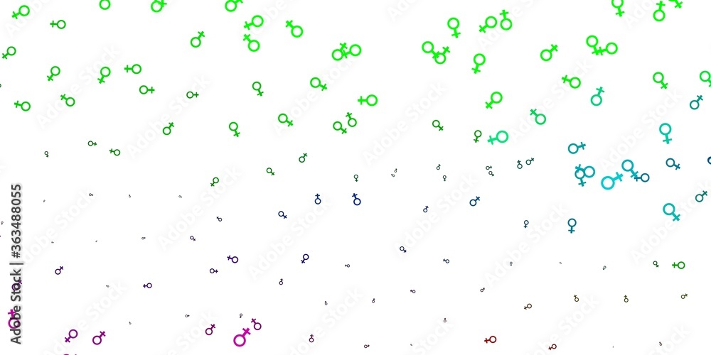 Light Pink, Green vector texture with women's rights symbols. Light Pink, Green vector texture with women's rights symbols.