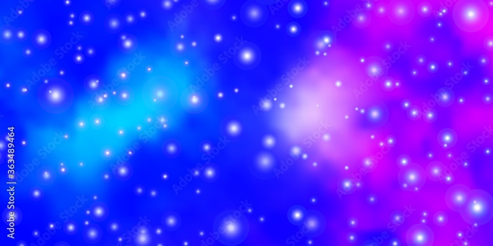 Light Pink, Blue vector template with neon stars. Shining colorful illustration with small and big stars. Design for your business promotion. Light Pink, Blue vector template with neon stars. Shining colorful illustration with small and big stars. Design for your business promotion.