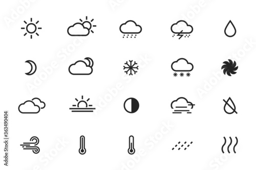 set of weather icons