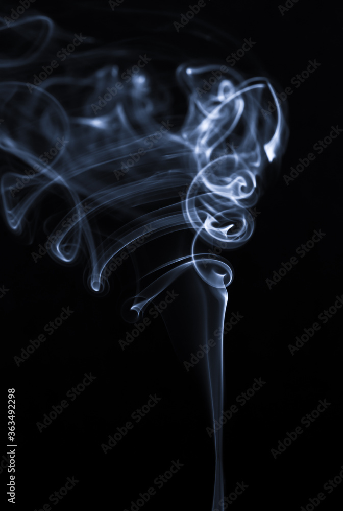 custom made wallpaper toronto digitalWhite smoke isolated on black background, abstract movement of smoke.
