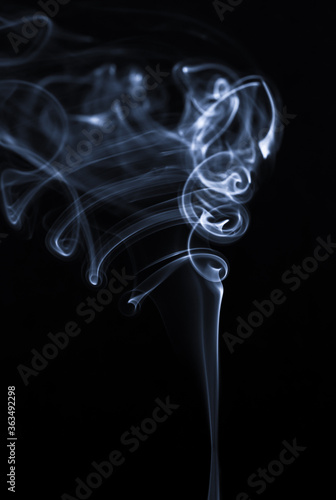 Wallpaper Mural White smoke isolated on black background, abstract movement of smoke. Torontodigital.ca