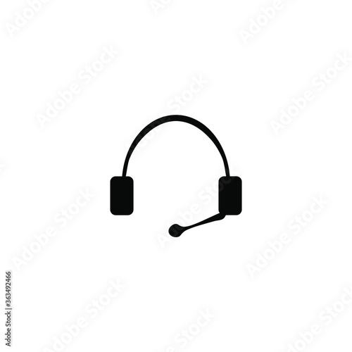 Headphone icon vector. Symbol for web site. Sign of the call center.
