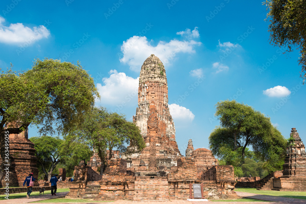 WAT PHRA RAM in Ayutthaya, Thailand. It is part of the World Heritage Site - Historic City of Ayutthaya.